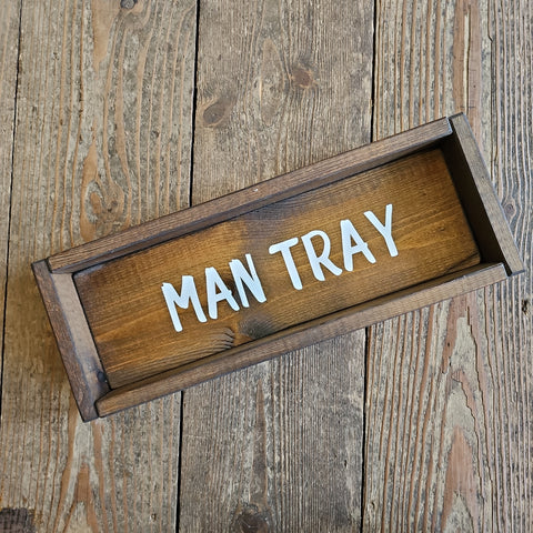 Wooden Man Tray - Various Colours