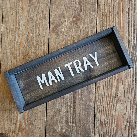 Wooden Man Tray - Various Colours