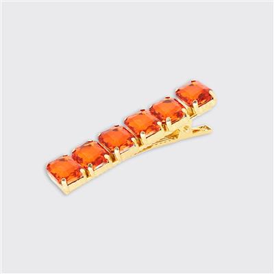 Emerald Jewelled Copper Hair Clip