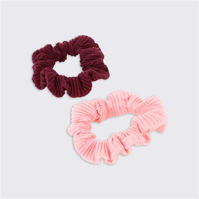 Crinkle Set Of 2 Scrunchie - Various Colours