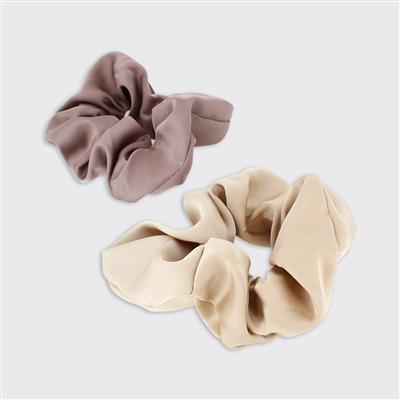 Set of 2 Satin Scrunchies - Various Colours
