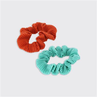 Crinkle Set Of 2 Scrunchie - Various Colours