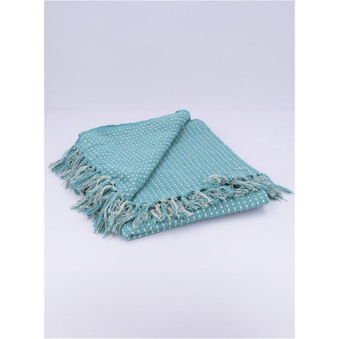 Woven Cotton Throw Stab Stitch - Various Colours