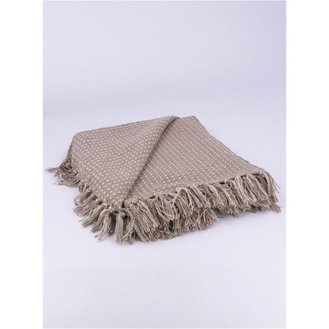 Woven Cotton Throw Stab Stitch - Various Colours