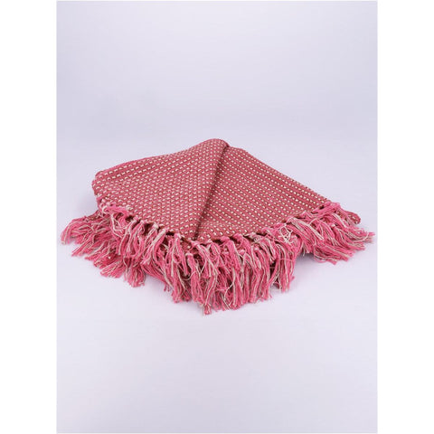 Woven Cotton Throw Stab Stitch - Various Colours