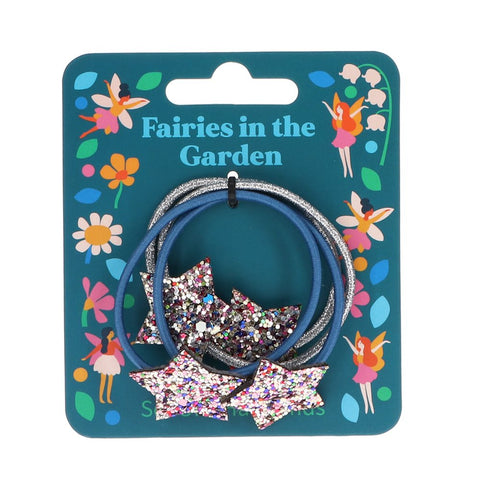 Glitter star hair bands (set of 4)