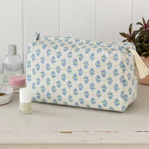 Cornflower Quilted Wash Bag