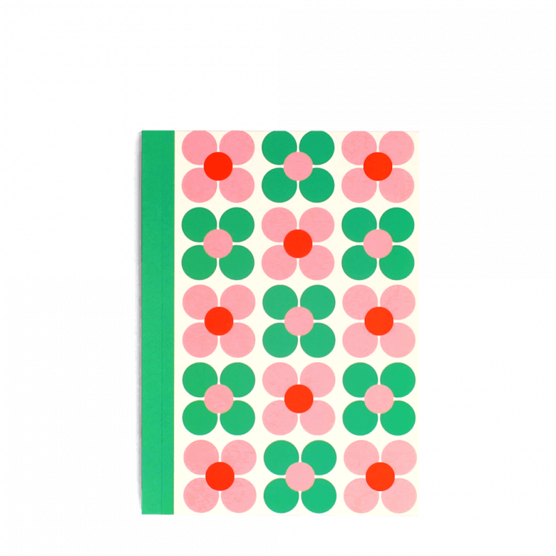 A6 Notebook - Pink & Green Daisy