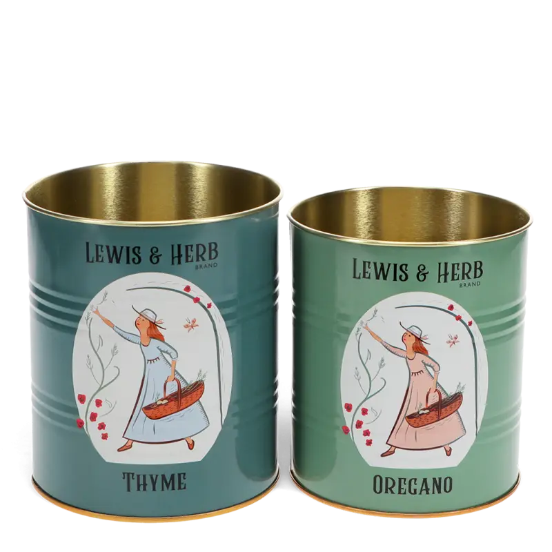 Lewis And Herb Storage Tins - Various Colours