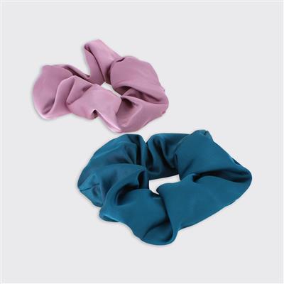 Set of 2 Satin Scrunchies - Various Colours