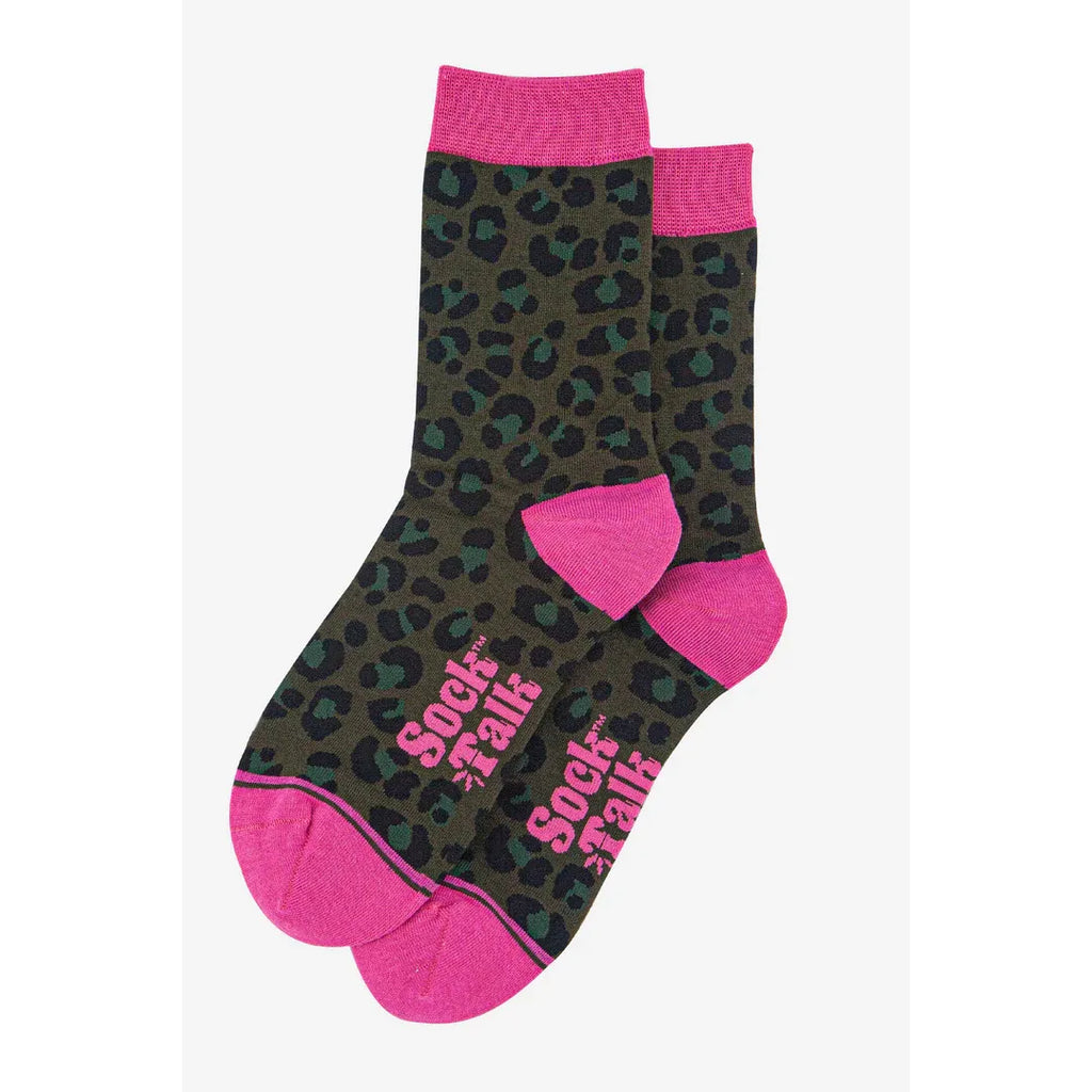 Leopard Print Bamboo Socks - Various Colours