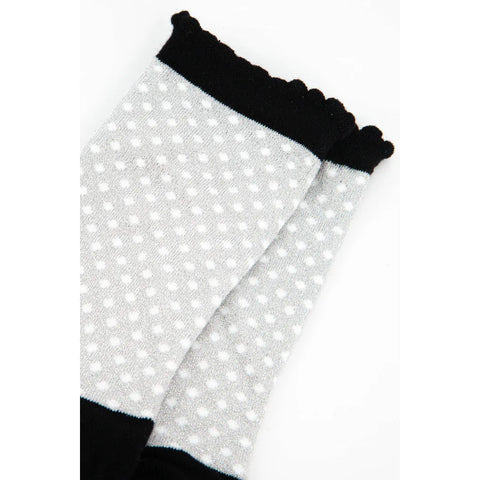 Polka Dots Glitter Socks - Various Colours