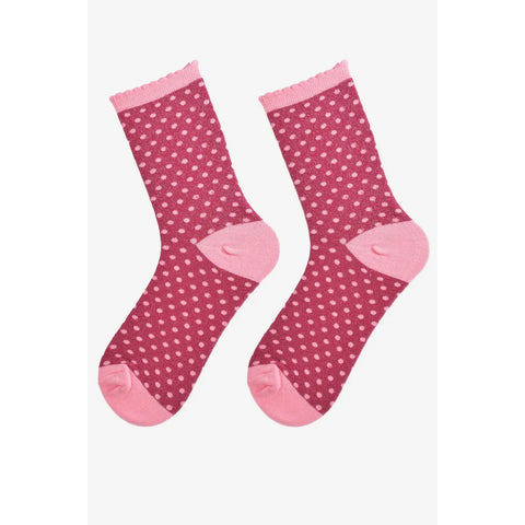 Polka Dots Glitter Socks - Various Colours