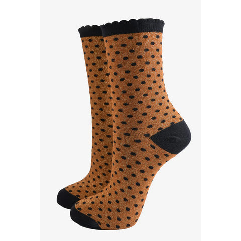 Polka Dots Glitter Socks - Various Colours