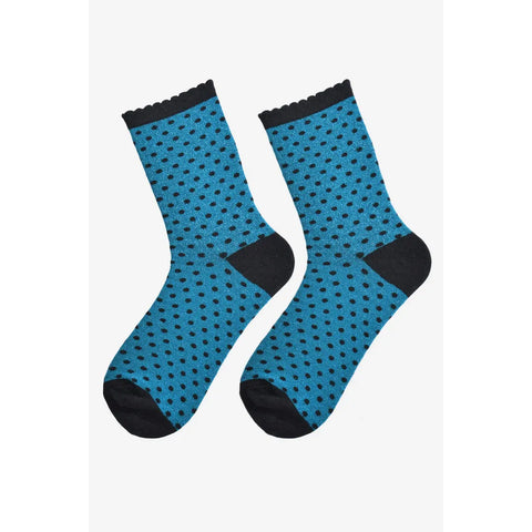 Polka Dots Glitter Socks - Various Colours