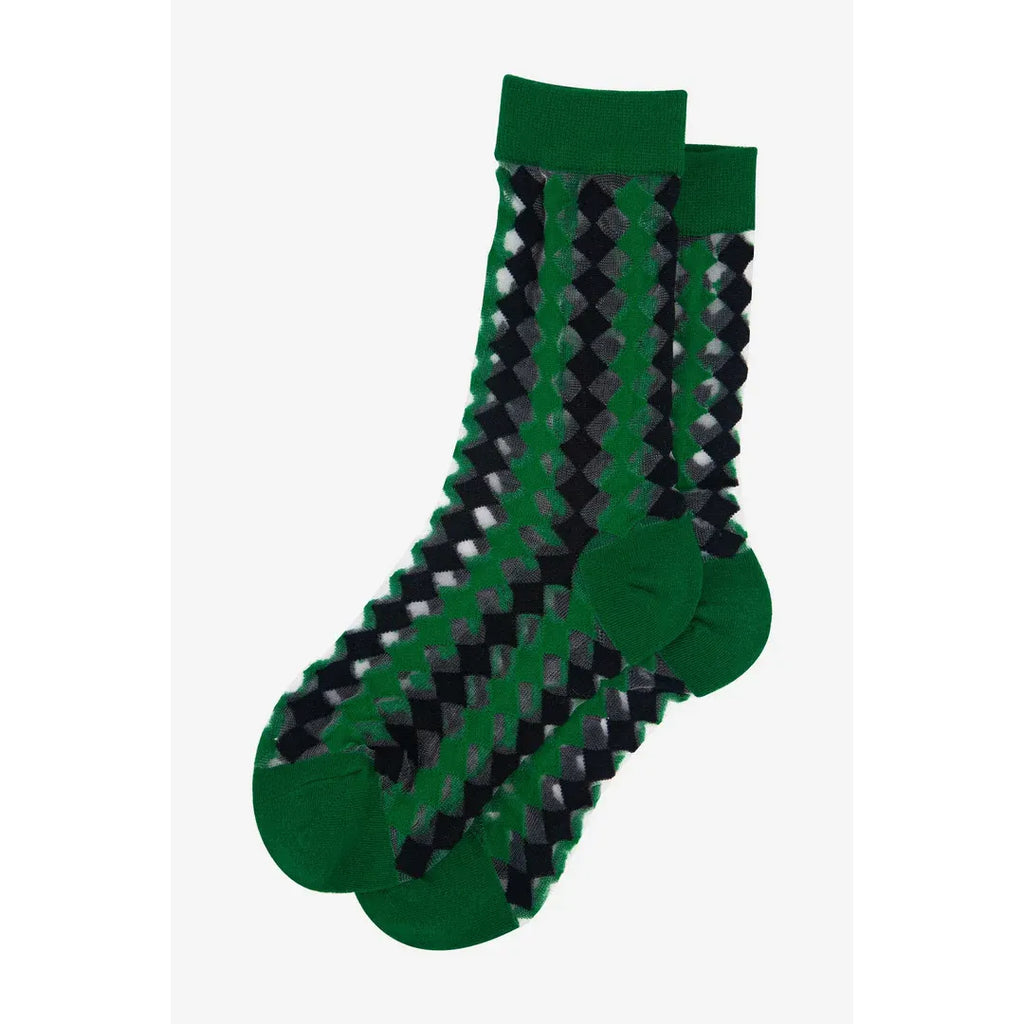 Sheer Diamond Ankle Socks - Various Colours