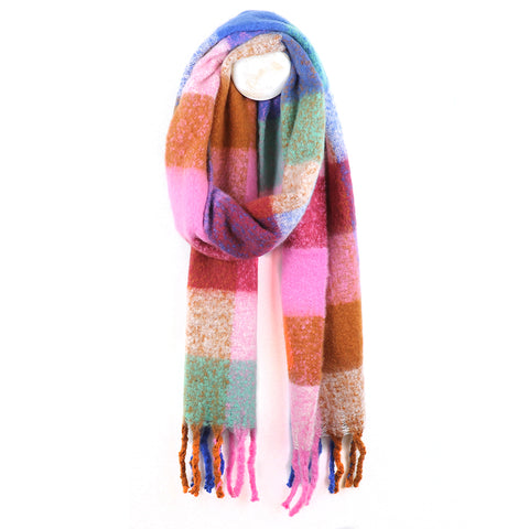 Recycled Blend Check Scarf - Various Colours