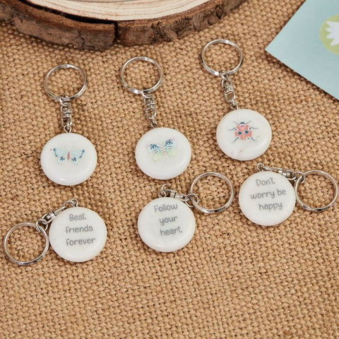 Marble Keyring - Various Sayings
