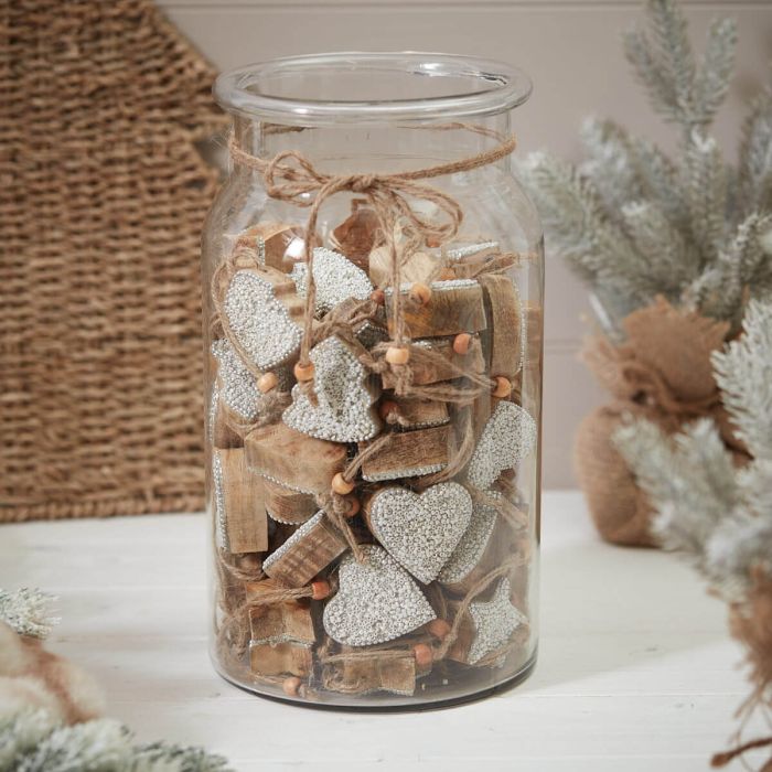 Mango Wood Christmas Hanging Shapes - Various