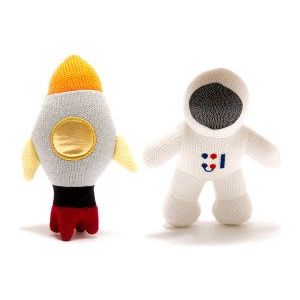 Knitted Space Baby Rattle -  Various