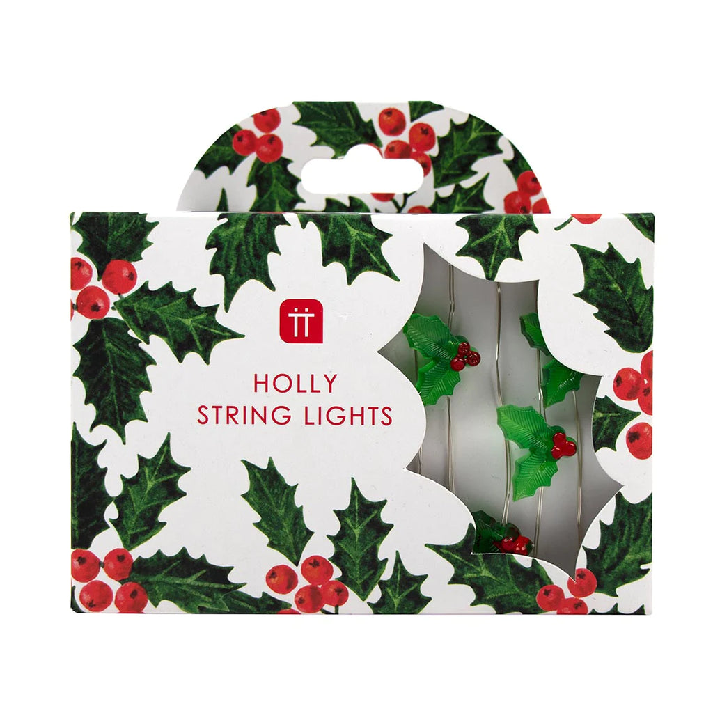 Botanical Christmas Holly String Led Lights