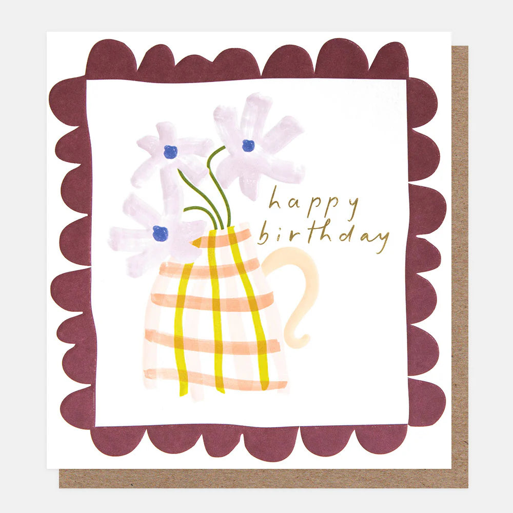 Flowers In A Vase Birthday Card