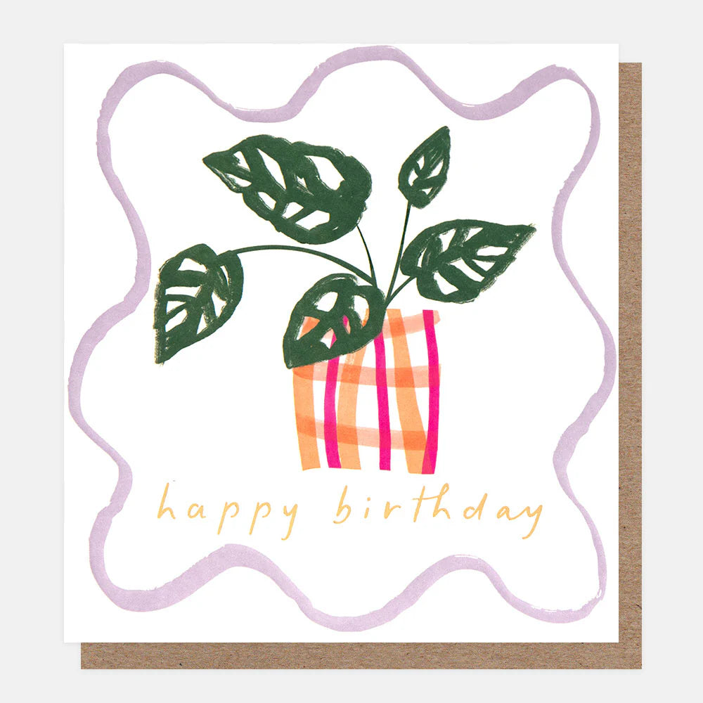 Monstera Plant Birthday Card