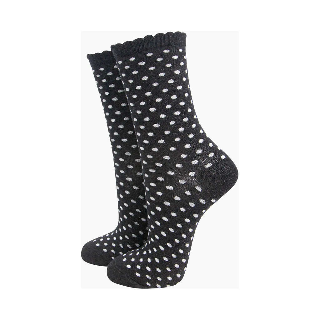 Polka Dots Glitter Socks - Various Colours