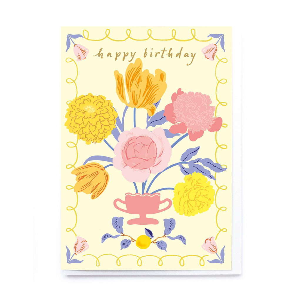 Birthday Vase and Flowers