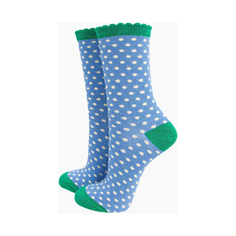Polka Dots Glitter Socks - Various Colours