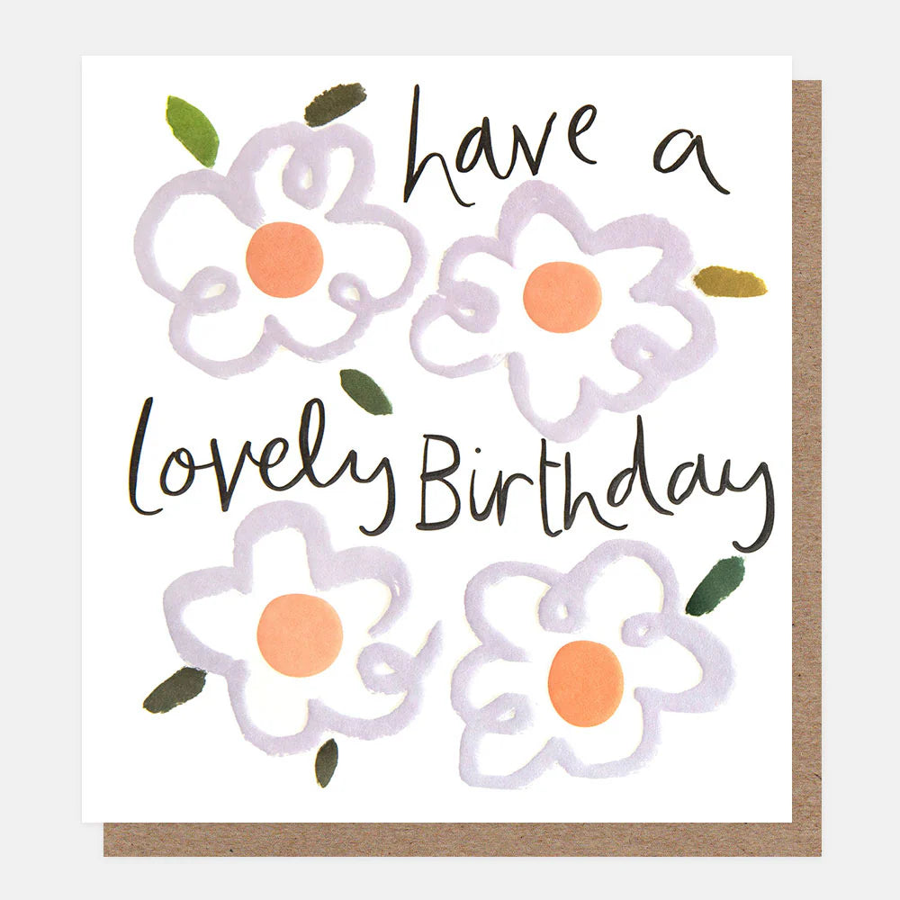 Doodle Flower Heads Birthday Card