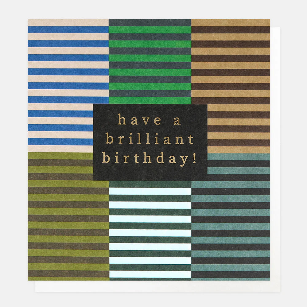 Patchwork Stripe Birthday Card