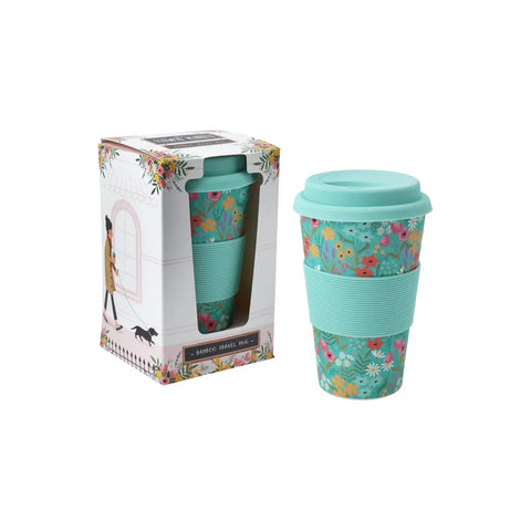 Floral Bamboo Travel Cup