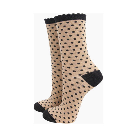 Polka Dots Glitter Socks - Various Colours