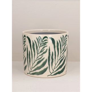 Medium Ceramic Pot With Branch Design - Various Colours