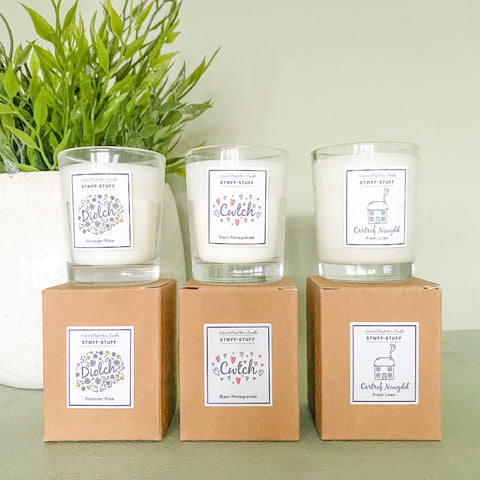 STWFF Welsh Sentiment Candles - Various Sayings