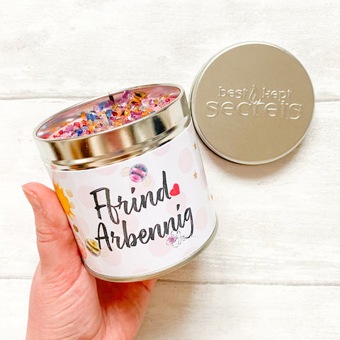 Welsh Sentiment Tin Candles - Various Sayings