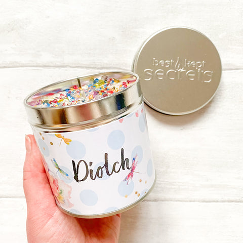 Welsh Sentiment Tin Candles - Various Sayings