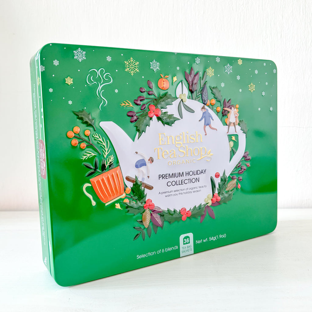 Premium Holiday Collection 36 Tea Bags In A Green Tin