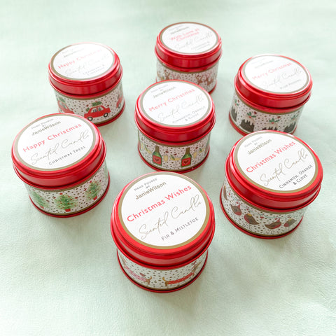 Christmas Tin Candles - Various Scents
