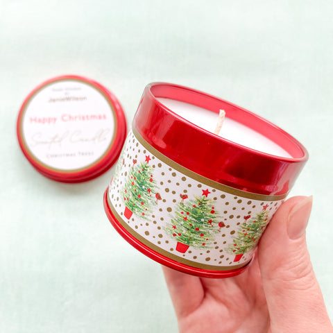 Christmas Tin Candles - Various Scents