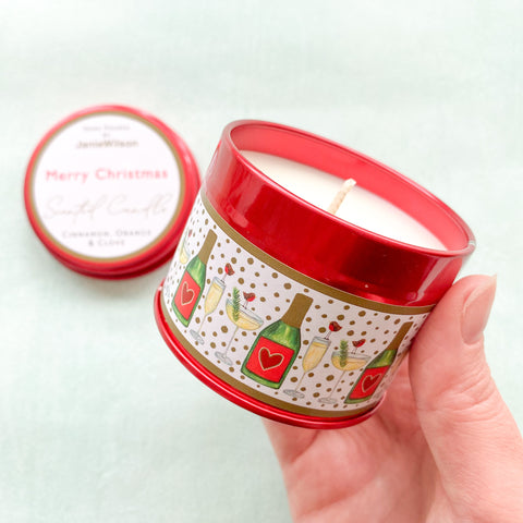 Christmas Tin Candles - Various Scents