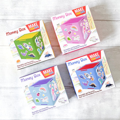 Make Your Own Money Box - Various Colours