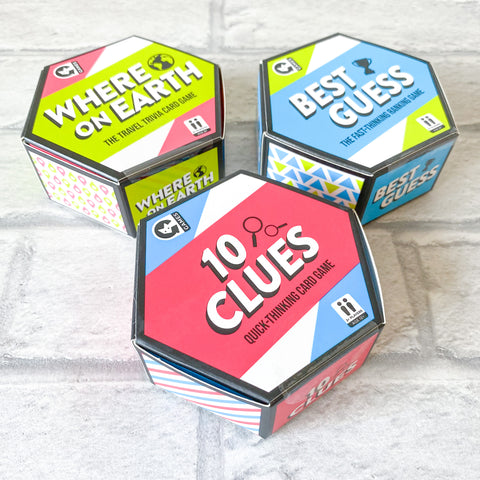 Hexagon Shaped Family Card Games - Various