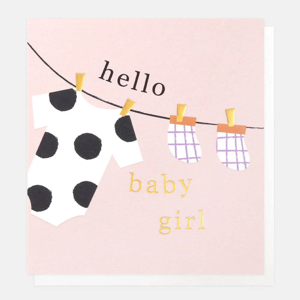 Hello Baby Girl Card