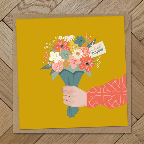 Penblwydd Hapus - A Bouquet Of Flowers Card