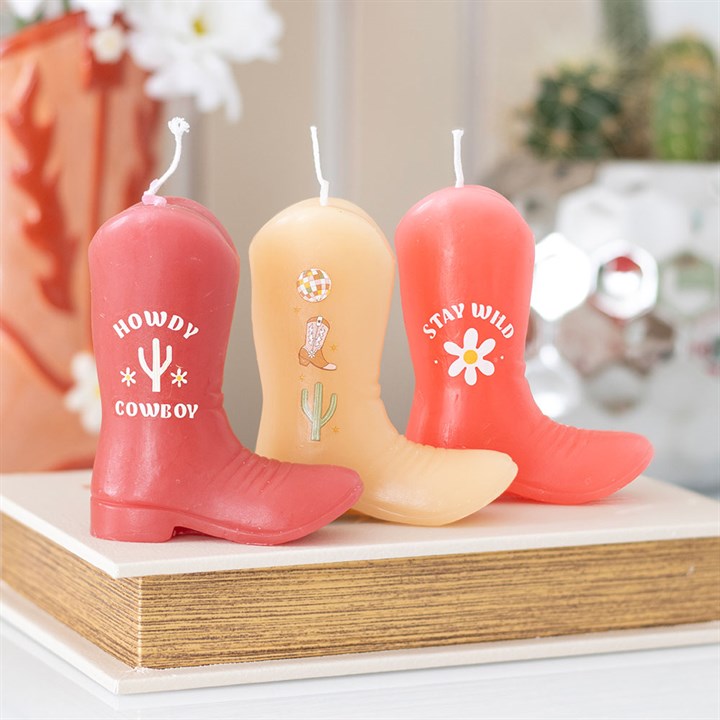 Cowboy Boot Candle
