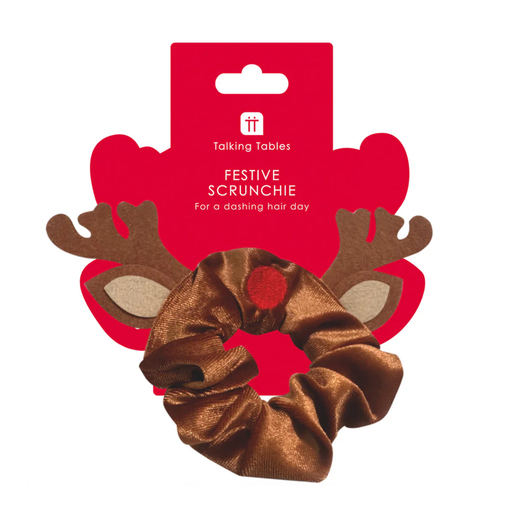 Brown Reindeer Hair Scrunchie