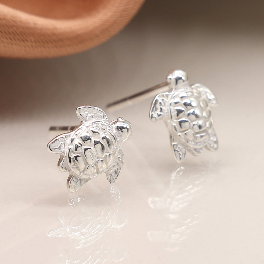 Sterling Silver Sea Turtle Earrings