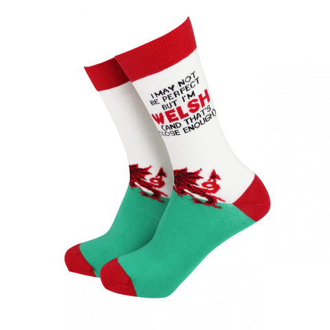 I May Not Be Perfect But I'm Welsh Socks